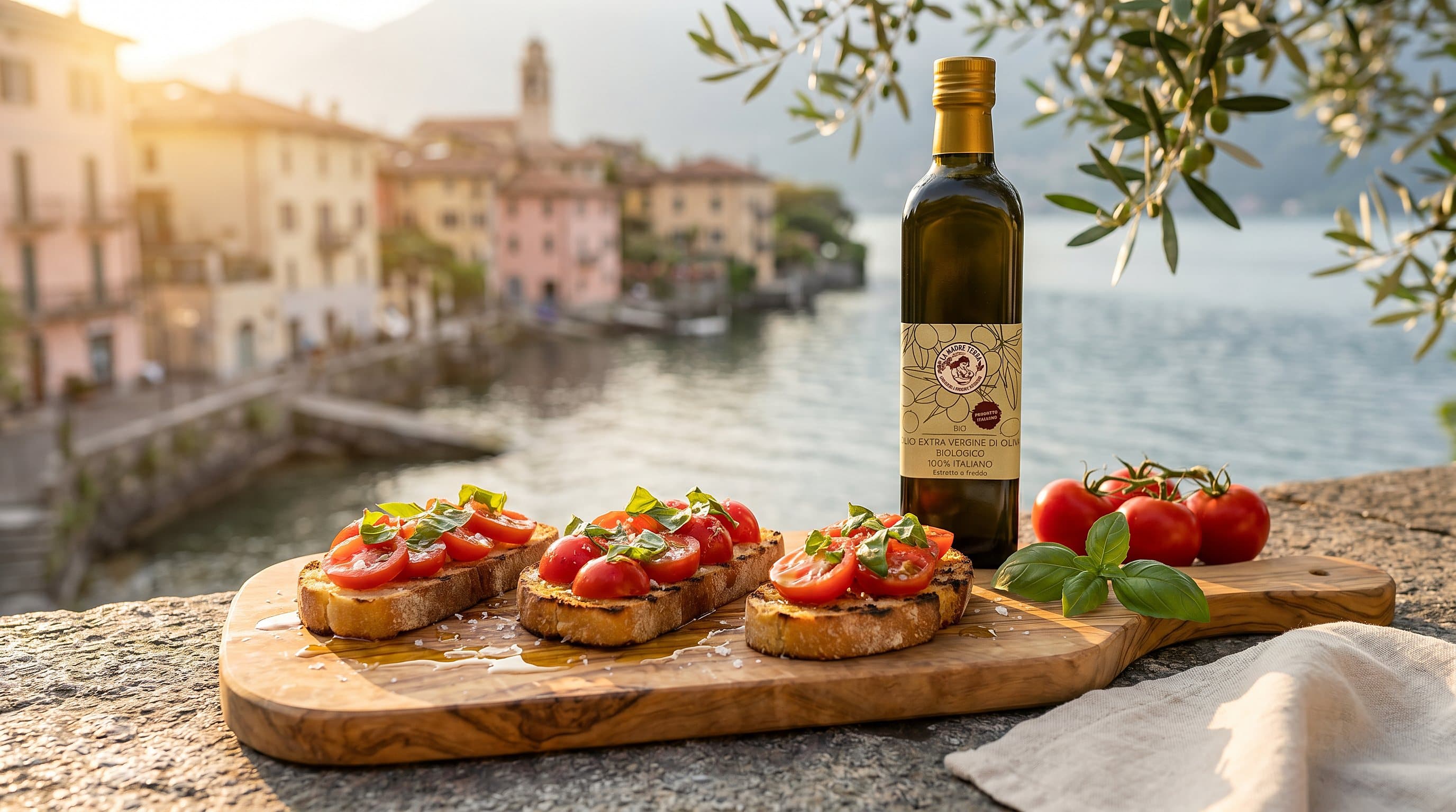 Bruschetta à la tomate et à l'huile d'olive extra vierge Madre Terra